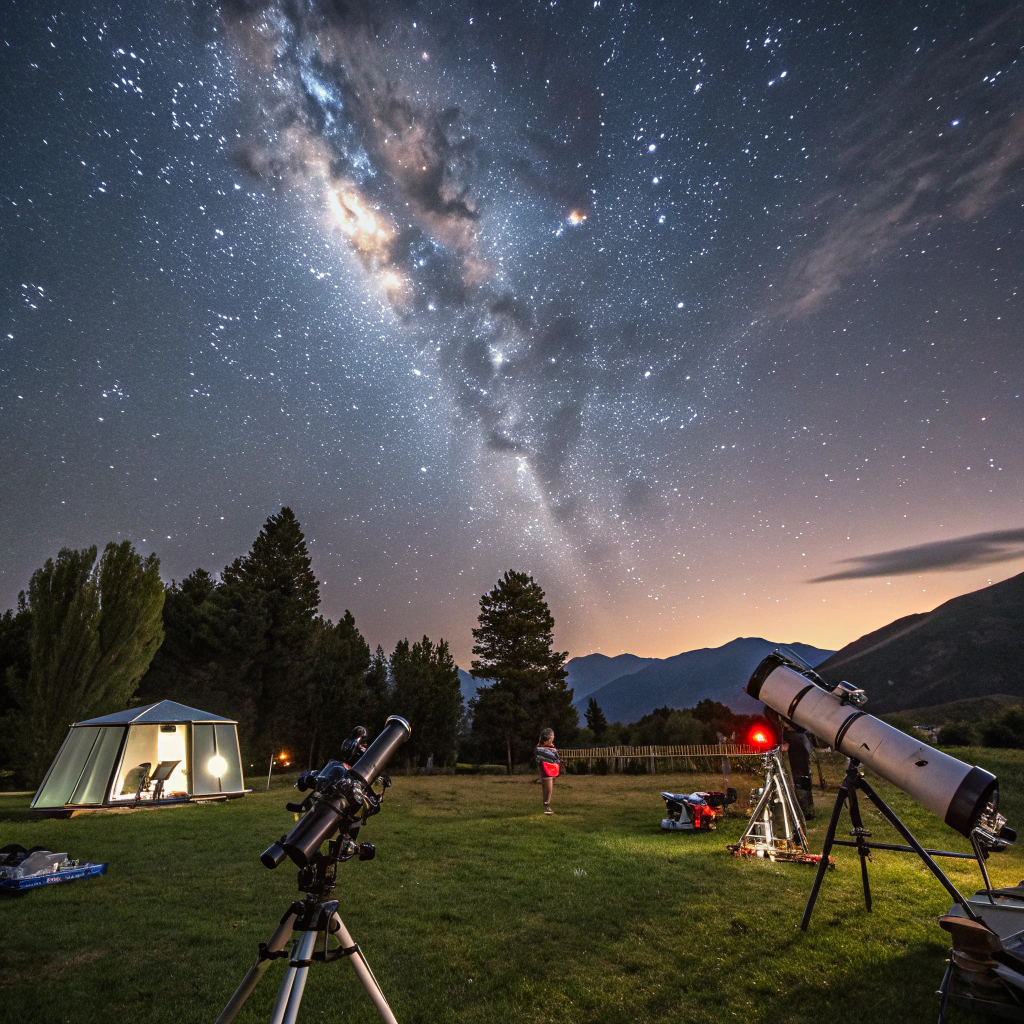 Aoraki Mackenzie peaks under the Southern Cross constellation