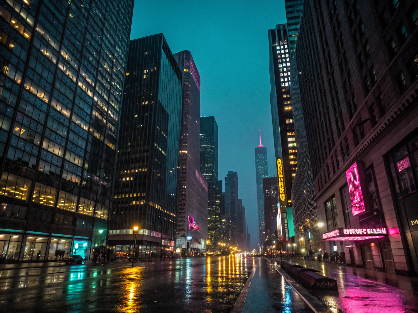 Light polluted city sky at night